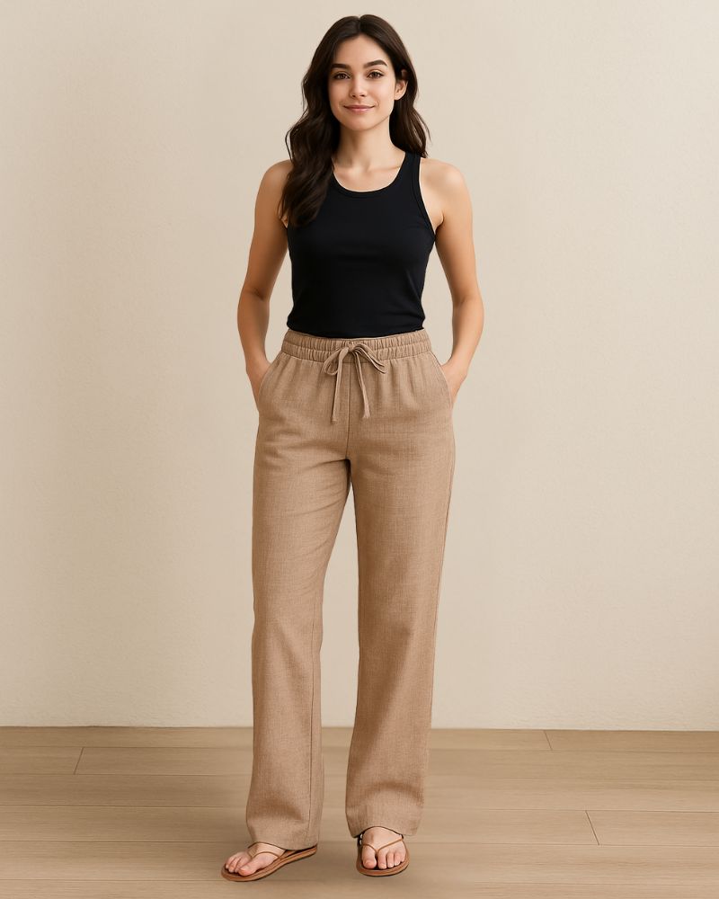 Brown Linen Pant