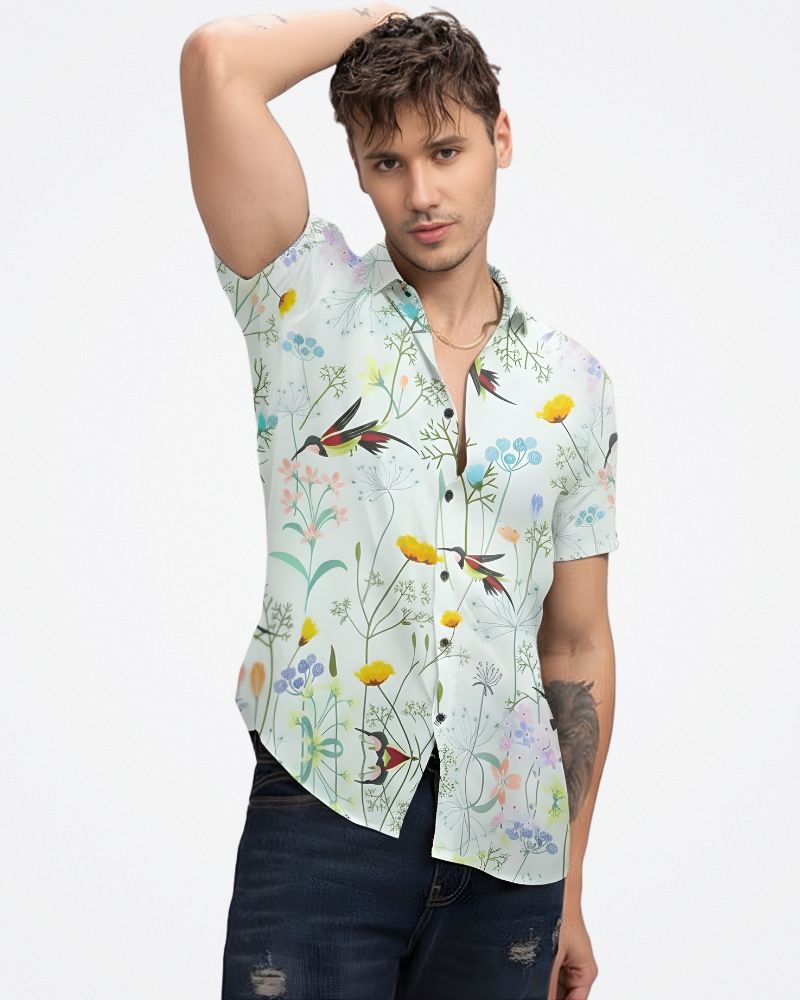 Orchid Prints Green Shirt