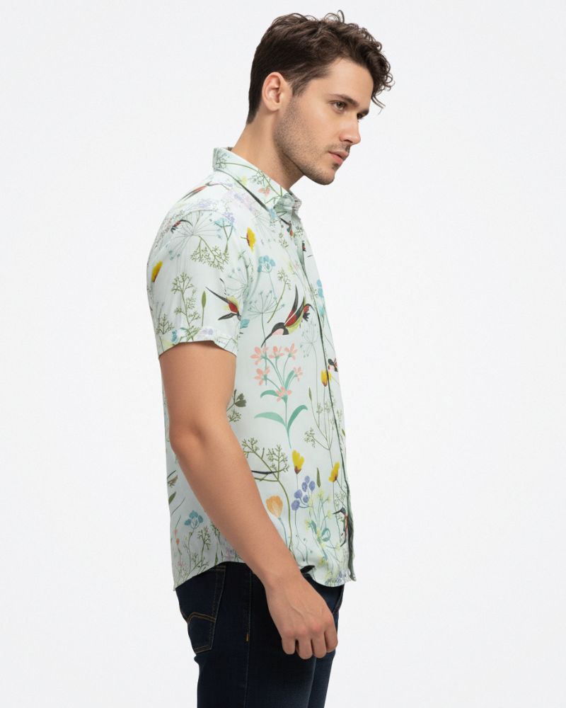 Orchid Prints Green Shirt