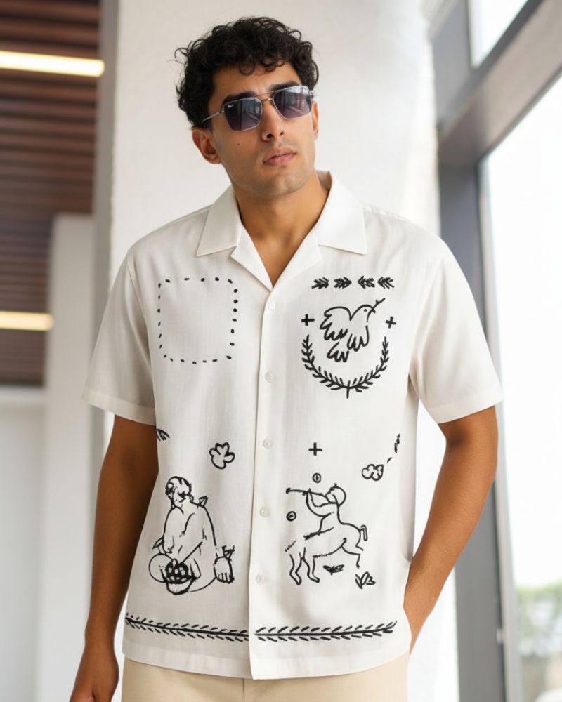Graphic Prints Cuban Shirt