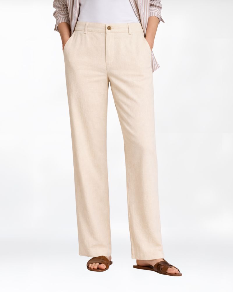 Beige Linen Pant