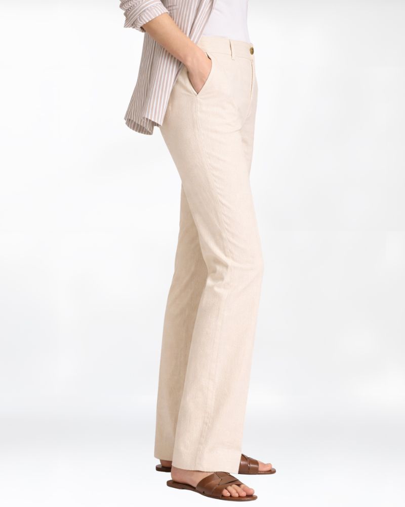 Beige Linen Pant