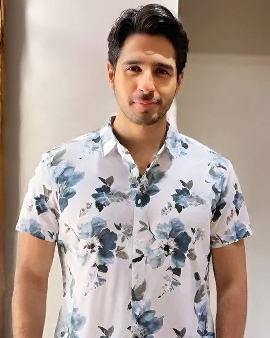 Orchid Prints Blue Shirt