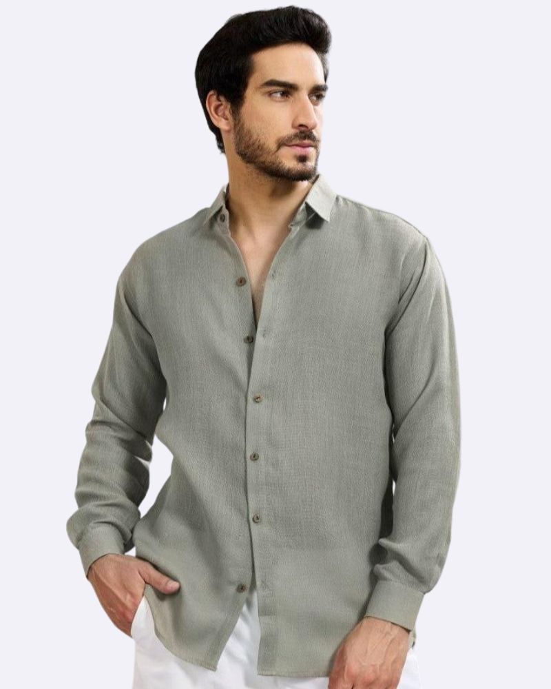 Grey Linen Shirt