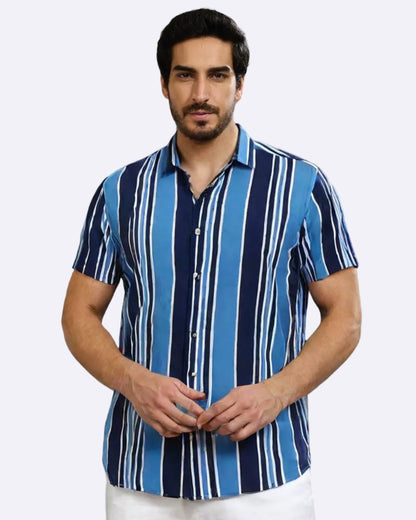 Blue Multi-Stripes Shirt