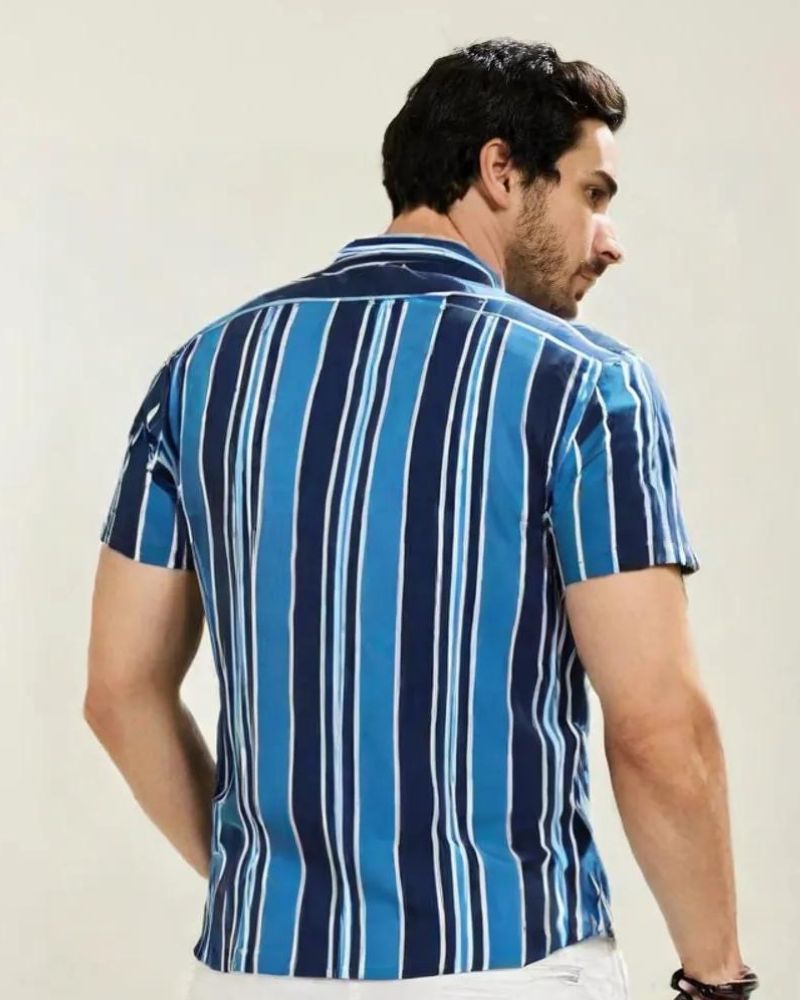 Blue Multi-Stripes Shirt