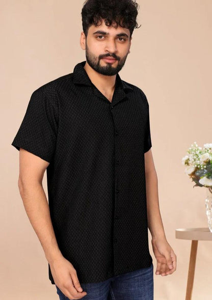 Casual Black Bubble Shirt