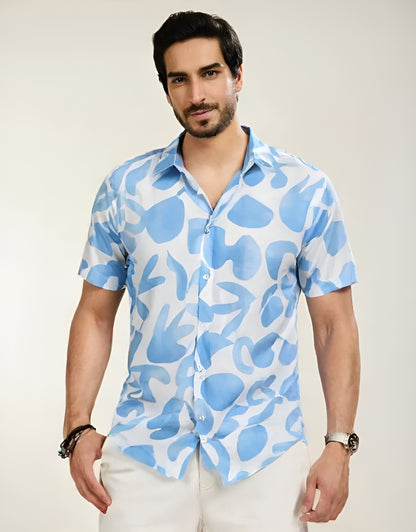 Aquatic Prints White Shirt