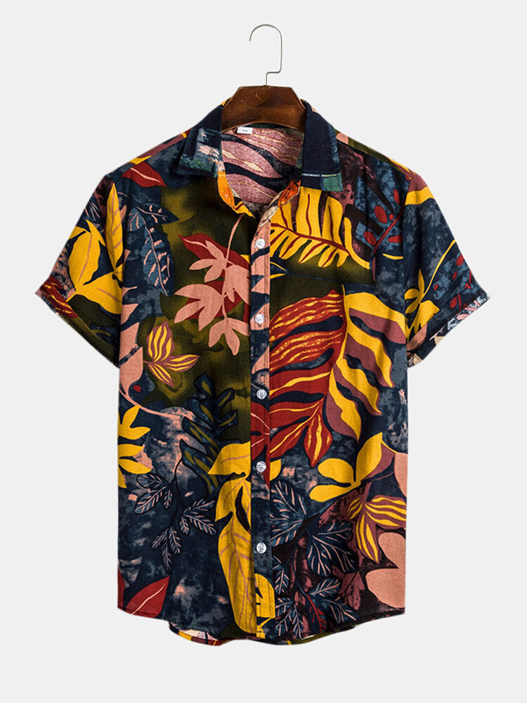 Multi Color Shirt Tropical Print Multi-coloured Shirt | Multi-coloured Casual Shirt ...