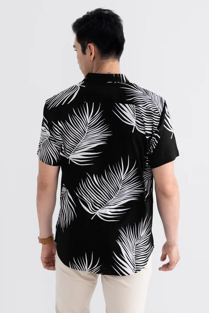 Black printed shirt, New stylish shirts, printed casual shirts