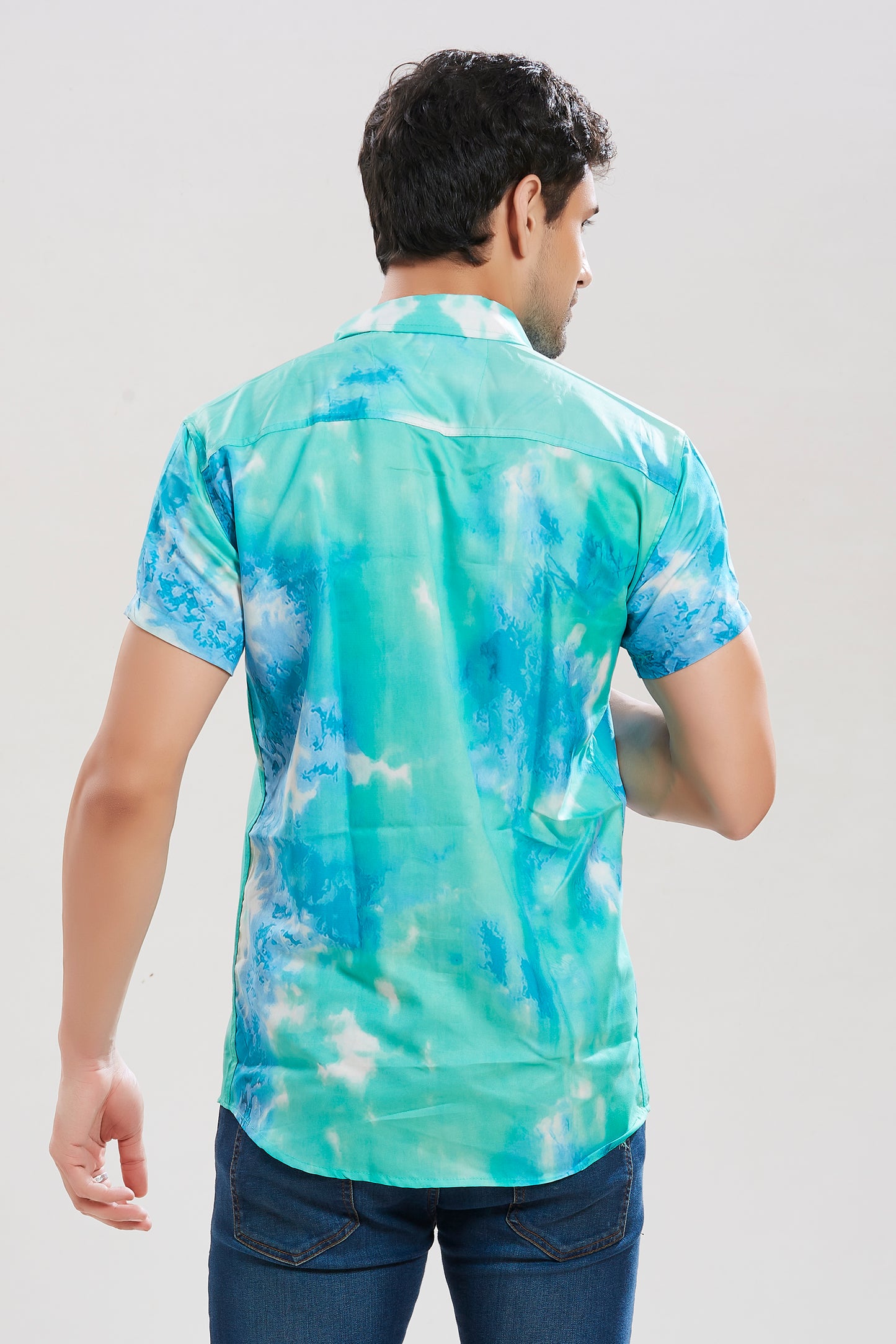 Green Printed Shirt, Shirts for men, men's printed shirt, printed shirts online