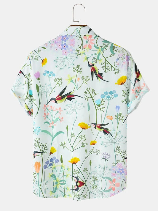 Orchid Prints Cream Shirt