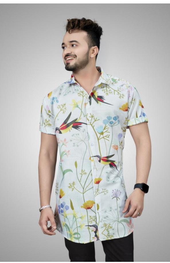 Orchid Prints Green Shirt