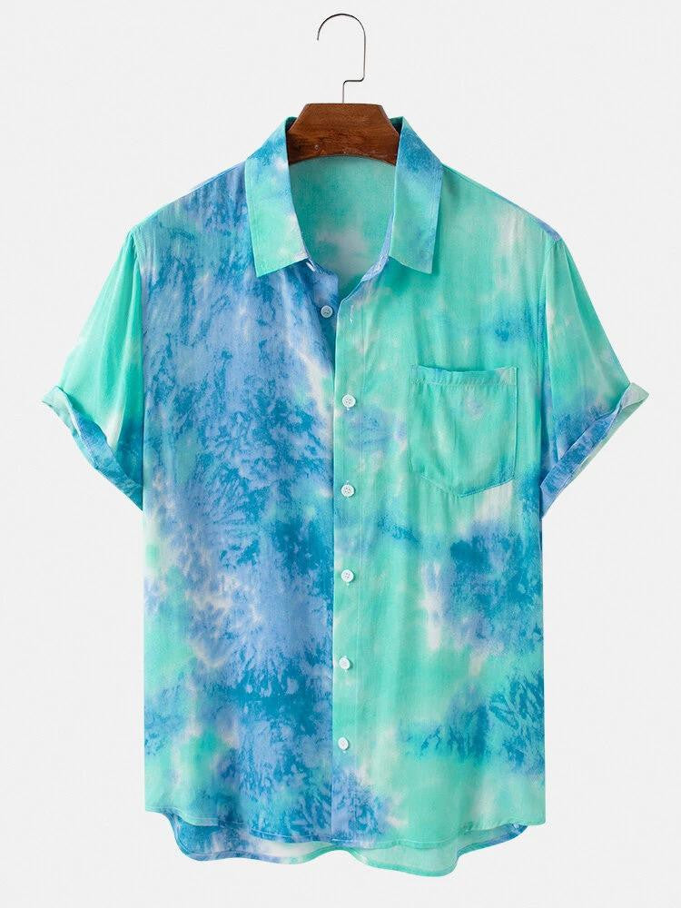 Aquatic Splash Green Printed Shirt | Shirts for men – London Prints