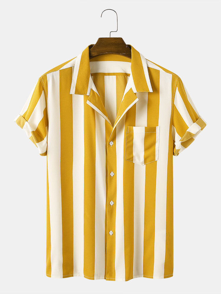 yellow lining shirt, mens printed shirt, stylish shirts, vertical striped shirt